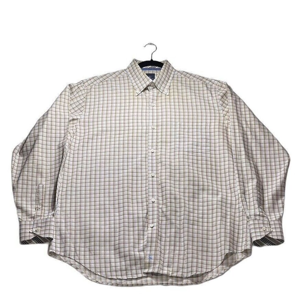 Tailor Byrd COLLECTION Mens XL Button-Down Long-Sleeve Plaid Shirt - Picture 2 of 11